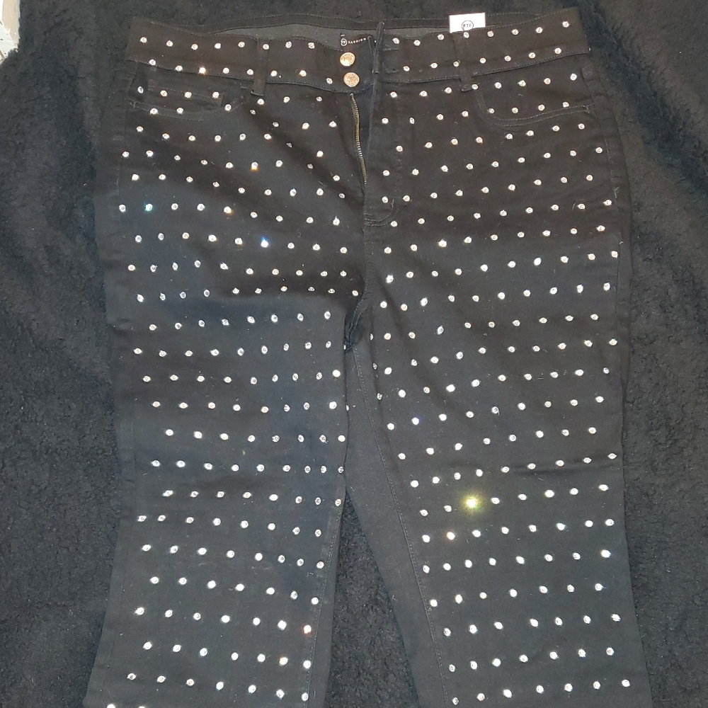 NWT Rhinestone Jeans